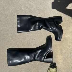 Women's Black Leather Boots